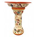 Mexican Talavera Birdbath Butterflies